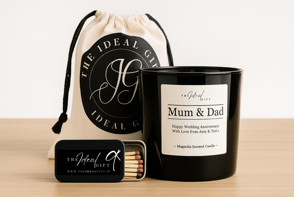 Black Double Wick Personalised Scented Candle 335g