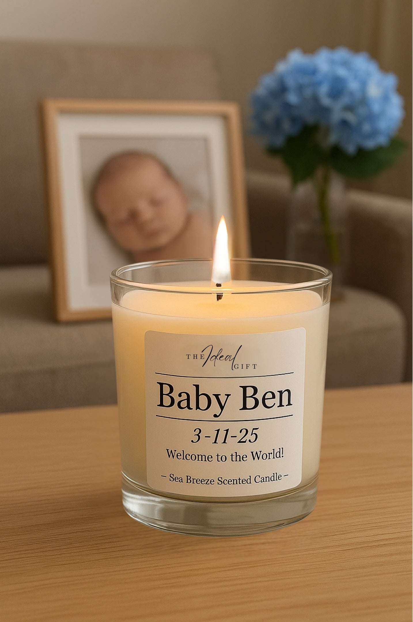 Medium Personalised Scented Candle 200g