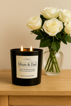 Black Double Wick Personalised Scented Candle 335g