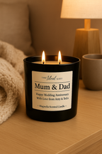 Black Double Wick Personalised Scented Candle 335g