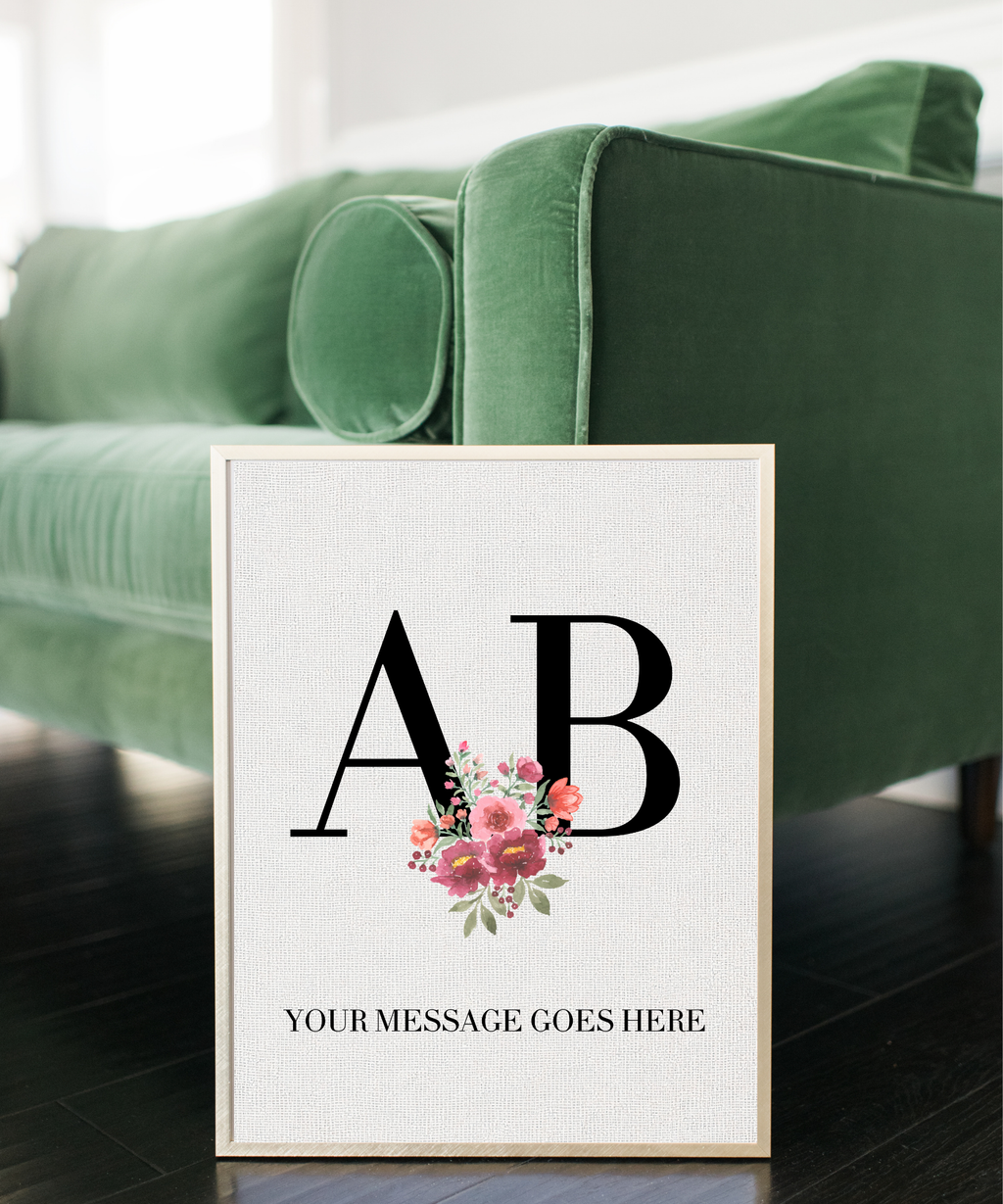 Initial Framed Print