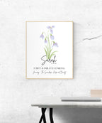 Personalised Birth Flower Framed Print