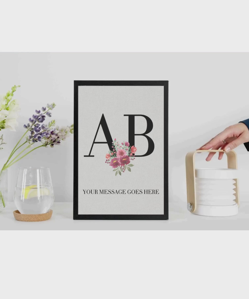 Initial Framed Print