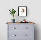 Personalised Birth Flower Framed Print